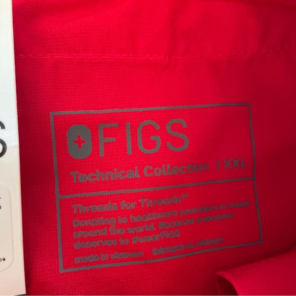 NWT Figs Lemarie Slim Flare Scrub Pants W22SW2004 Red Women’s 2XL *Discontinued - Picture 5 of 15